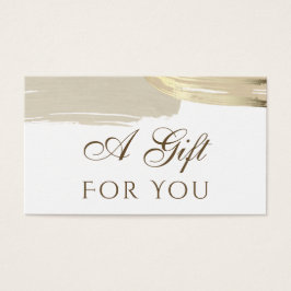 Presentkort för Guld-färgpensel Visitkort