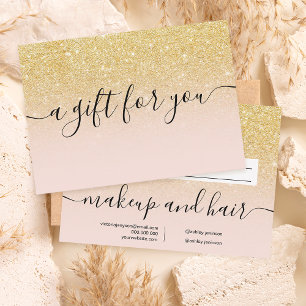  presentkort för guld glitter i chic