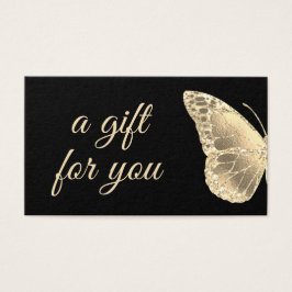 Presentkort för guldfjäril visitkort