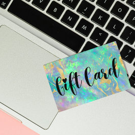 Presentkort för modern blå opal-butik visitkort