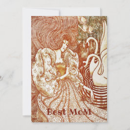 Presentkort för Mors dag/Bästa Mamma Vintage Dam Julkort