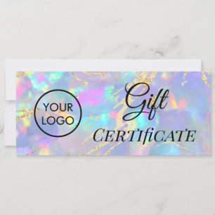 presentkort för opal struktur logotyp