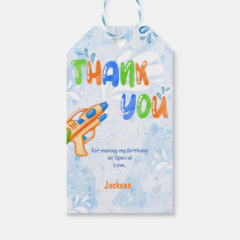 Presentkort för Orange & Blå Vattenpistol Presentetikett