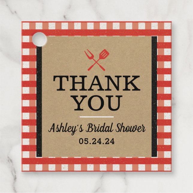 Presentkort för Picknick Grillfest Gåvor Etiketter (Framsida)