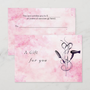 Presentkort för Pink Watercolor Beauty Salon