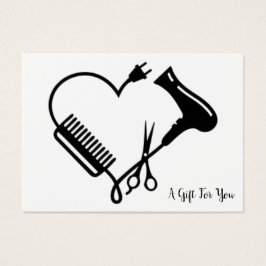 presentkort för salon visitkort