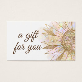 presentkort för solrosdesign visitkort