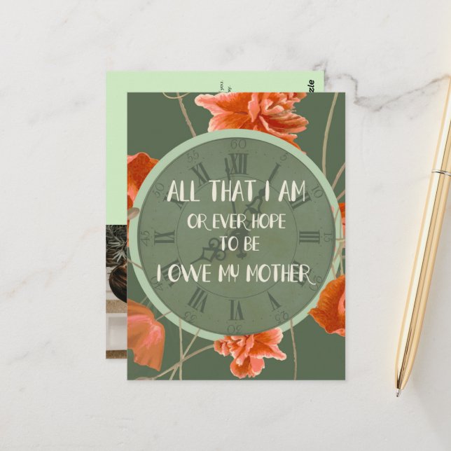 Presentkort för tack Mamma Vykort (Fram/Back In Situ)