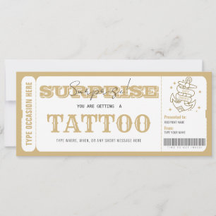 Presentkort för Tattoo-presentkort med överlägsen  Inbjudningar