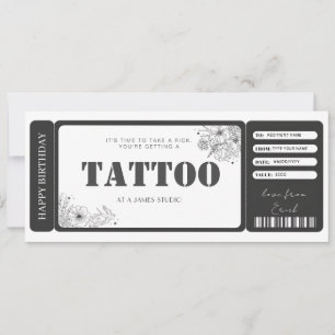 Presentkort för tatuering inbjudningar