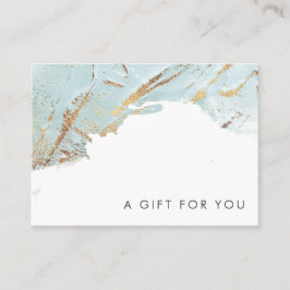 presentkort för texturerad blå guld-faux-folie visitkort