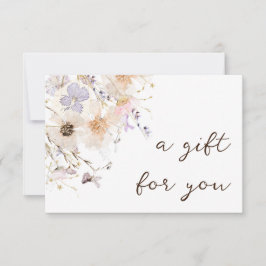 Presentkort för torkad blomma, elegant