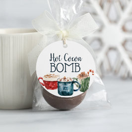 Presentkort för varm chokladbomb gåvor etiketter
