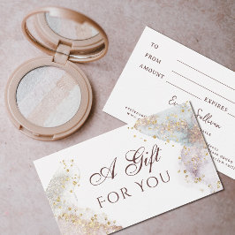 Presentkort för vattenfärgformer i glitter visitkort