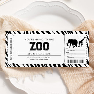 Presentkort för zoo-resa inbjudningar