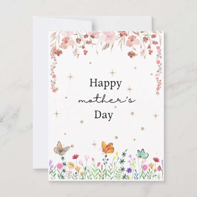 Presentkort från lycklig mors dag julkort (Framsida)