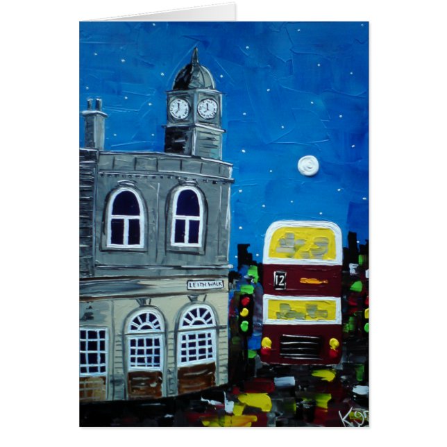 Presentkort - gammal Leith Railway Station Hälsningskort (Framsidan)