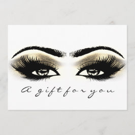 Presentkort Guld White Lash Öga Makeup