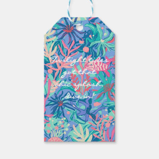 Presentkort i stilren grafik presentetikett