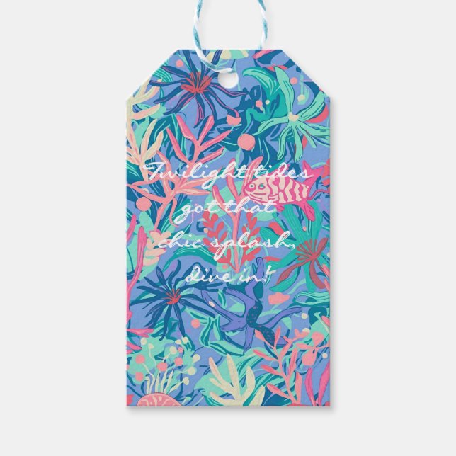 Presentkort i stilren grafik presentetikett (Framsidan)