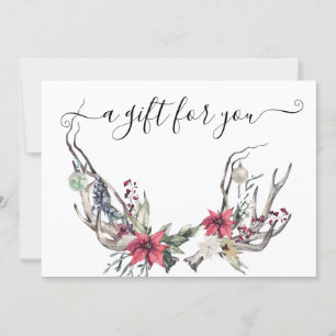 Presentkort Jul Boho Horn Floral