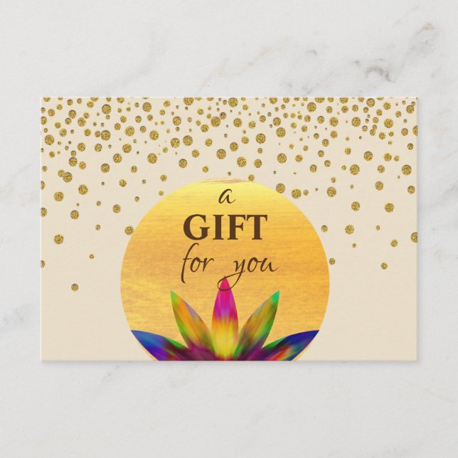 Presentkort Lotusblomma Yoga Meditation Tilläggskort (Framsida)