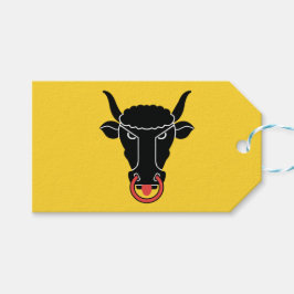 Presentkort med flagga från kantonen Uri, Schweiz Presentetikett