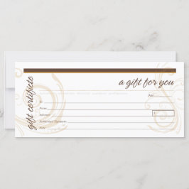 Presentkort med modern wirl Motif