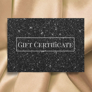 Presentkort Modern Black Glitter Salon Spa
