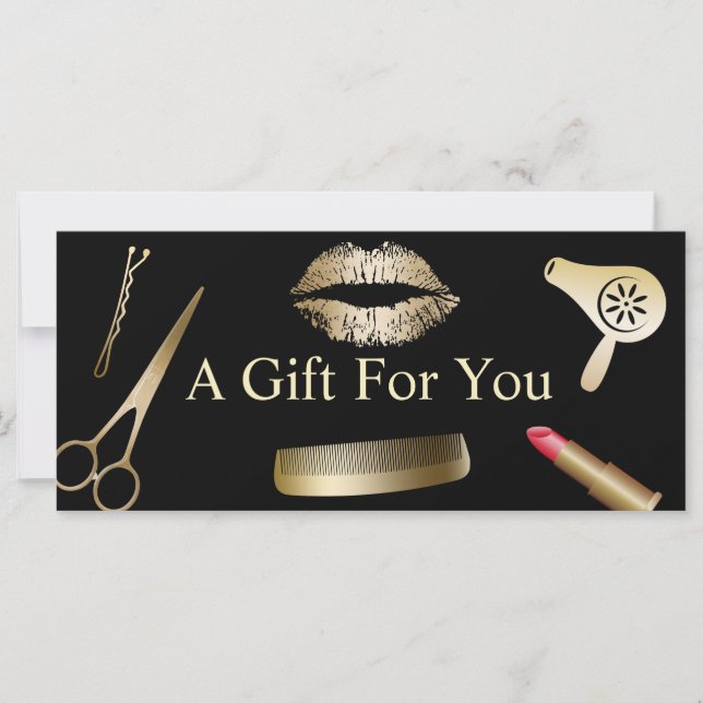 Presentkort | Modern Guld Beauty Salon (Framsida)