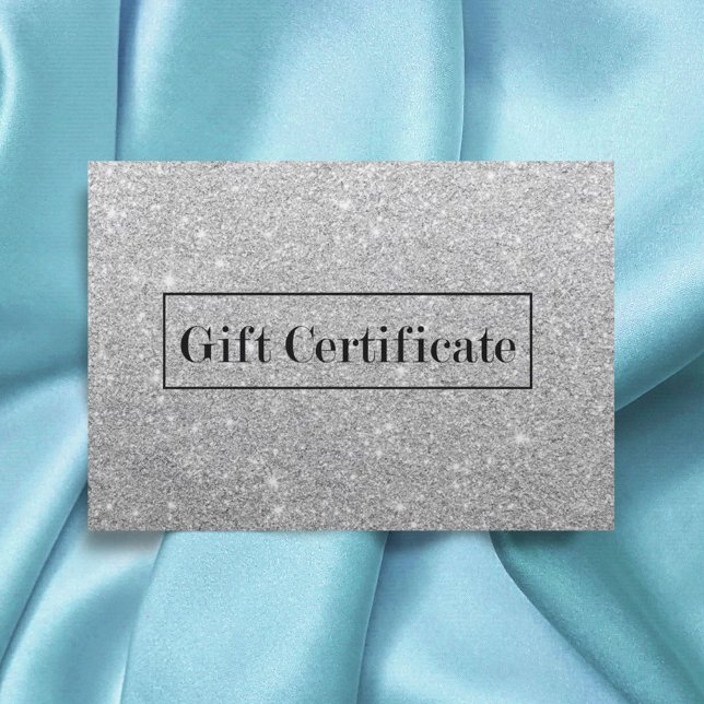 Presentkort Modern Salon Spa i Silver Glitter (Skapare uppladdad)