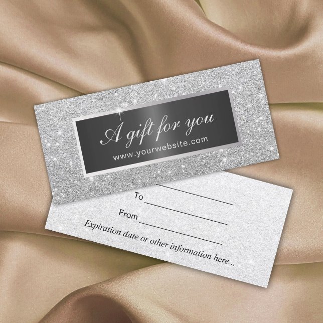 Presentkort | Modern Silver Glitter Salon (Skapare uppladdad)