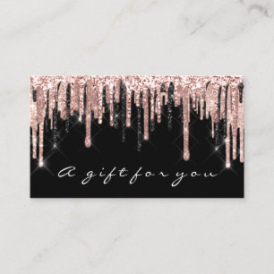 Presentkort Nagel Makeup Eyelash Ro Black Visitkort