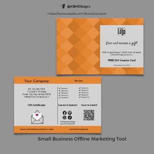 Presentkort och bonus Small Business Promotion Flygblad