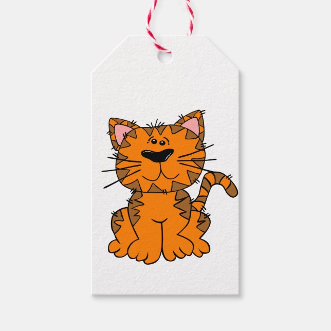 Presentkort - Orange Katt Presentetikett (Framsidan)