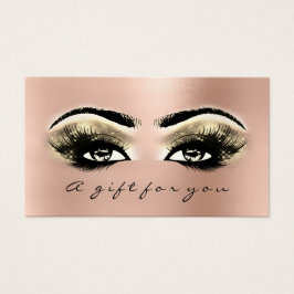 Presentkort Peach Ro Guld Lash Makeup Visitkort