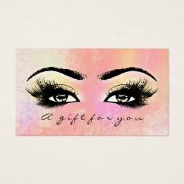 Presentkort Peach Ro Ombre Lash Makeup Visitkort