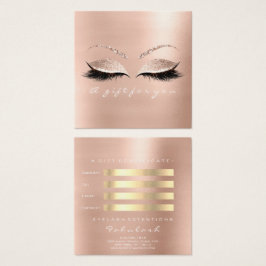 Presentkort Ro Glitter Lash Makeup White Fyrkantigt Visitkort