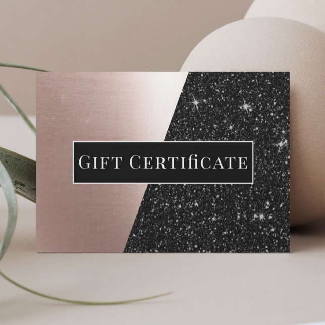 Presentkort Ro Guld & Black Glitter Salon (Skapare uppladdad)