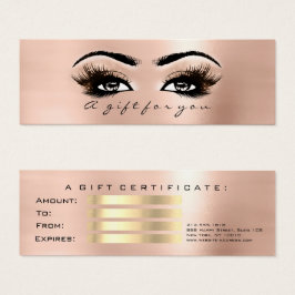 Presentkort Ro Guld Lash Makeup Litet Visitkort