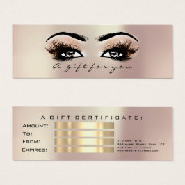 Presentkort Ro Guld Lash Makeup Litet Visitkort