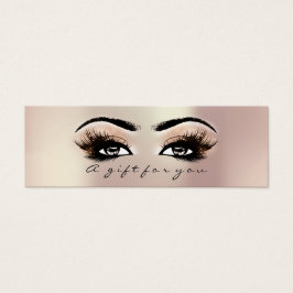 Presentkort Ro Guld Lash Makeup Litet Visitkort