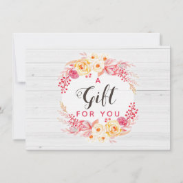 Presentkort Shabby Chic Rosor & Rustik Blomma