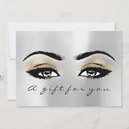 Presentkort Silver Guld Lash Beauty Makeup