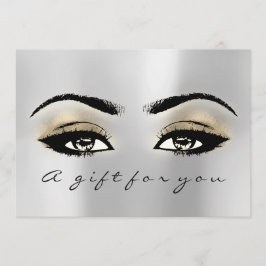 Presentkort Silver Guld Lash Beauty Makeup