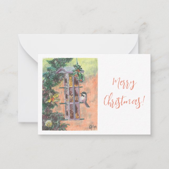 Presentkort till Birdie-fodring Anteckningskort (Framsida)