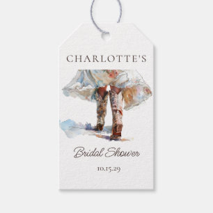 Presentkort till bröllopsfest med stövlar tema presentetikett