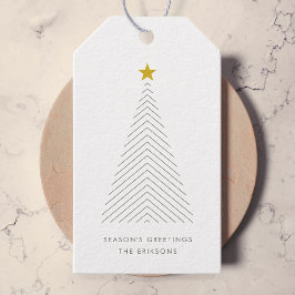 Presentkort till julen | Minimalistisk julgran Presentetikett