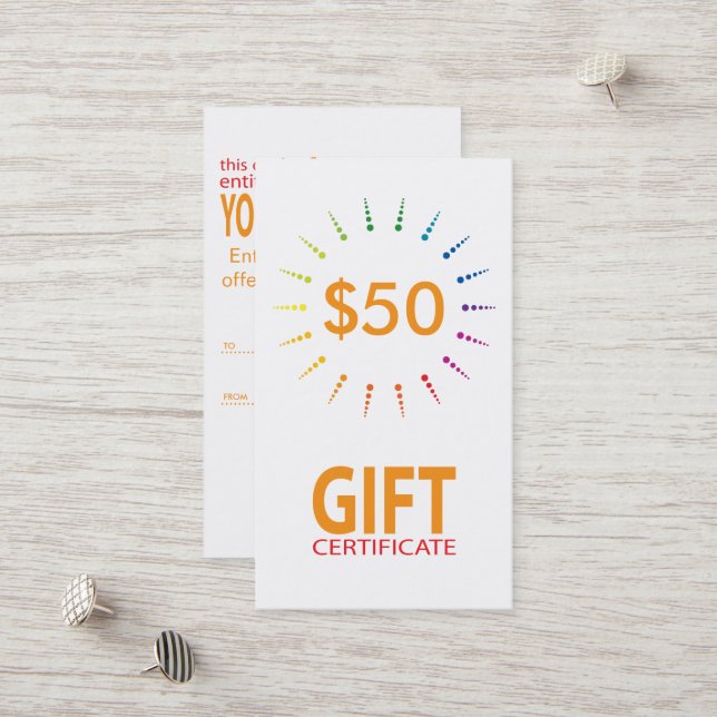 presentkortrainbowBurst Rabattkort (Fram/Back In Situ)