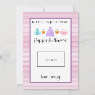 Presentkortshållare för lärare Pink Halloween Tack Kort
